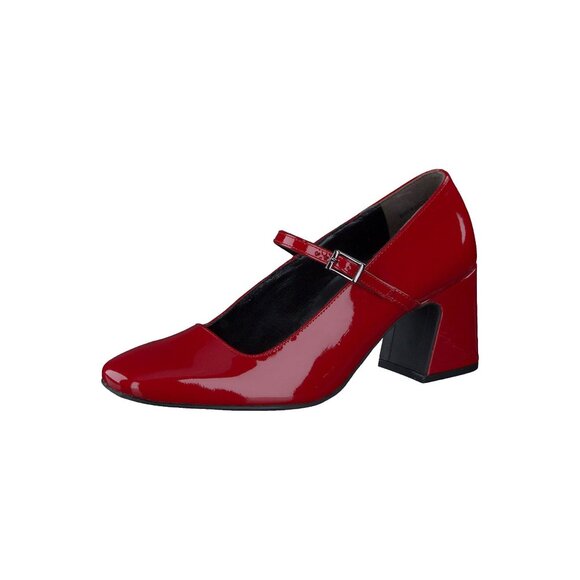 🆕PAUL GREEN Zoe Mary Jane Square Toe Pump Shoes 8 Red Patent - Picture 6 of 16